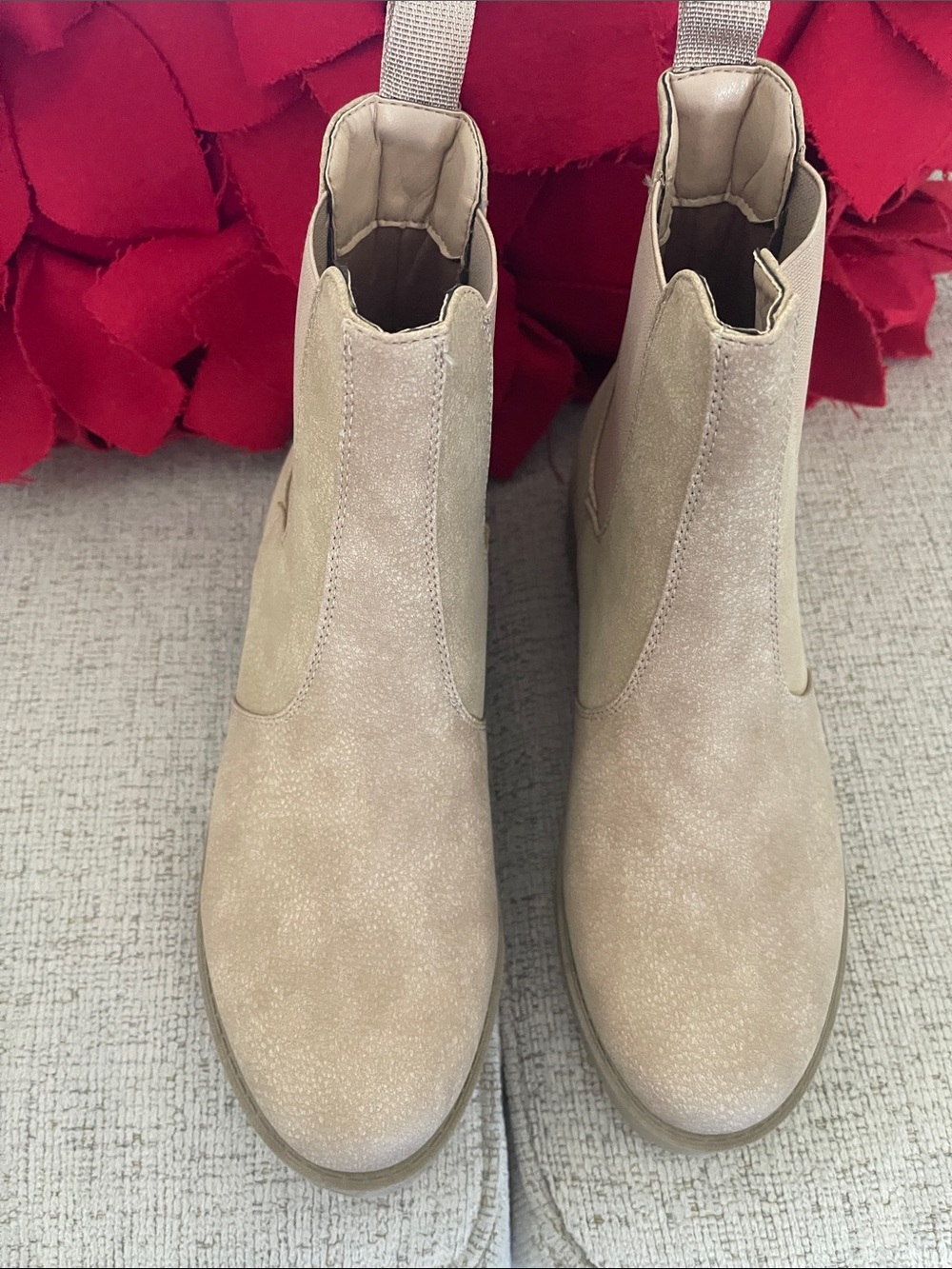 Beige Women's Chelsea Boots - Sleek Slip-On Ankle Boot